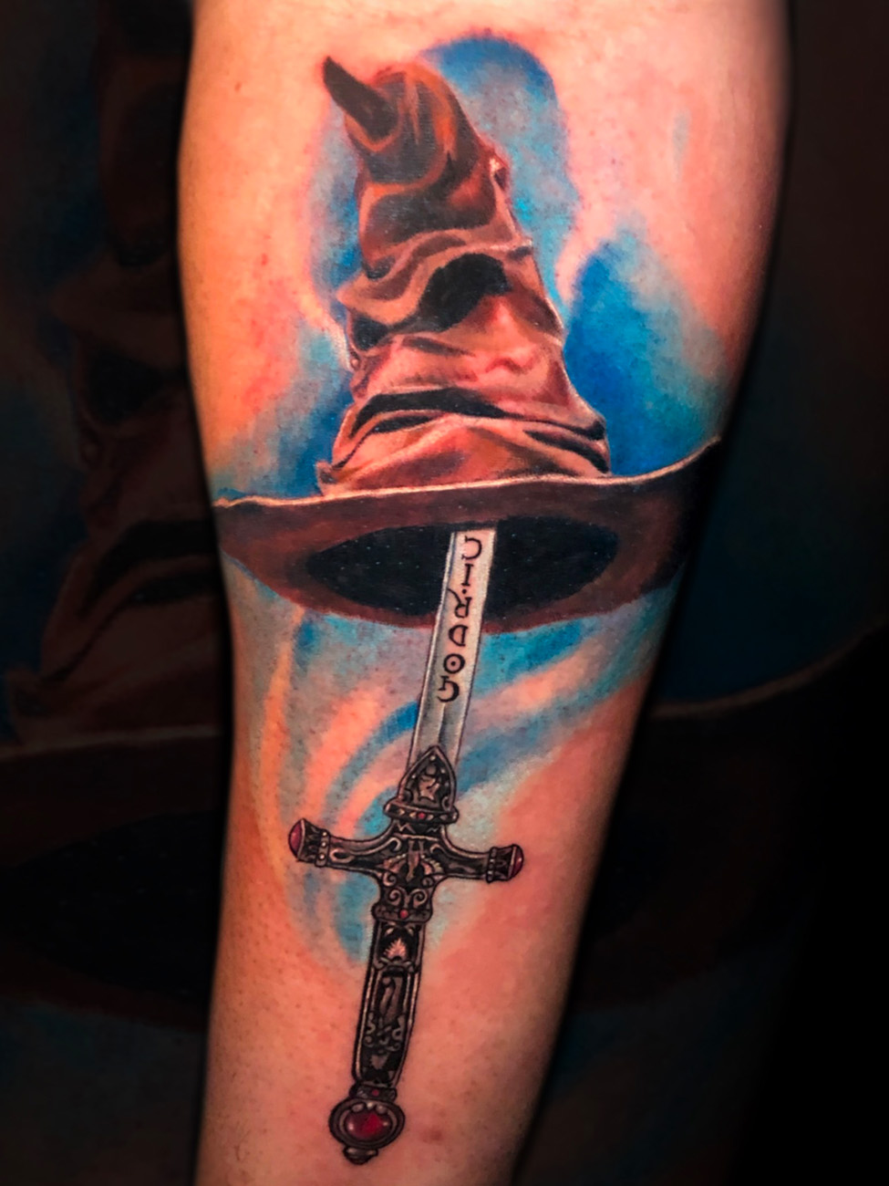 Harry Potter, Color, Watercolor tattoo by Marlo Salvatierra